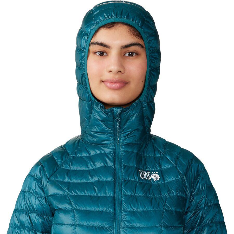 Mountain Hardwear Ghost Whisperer Hooded Down Jacket - Women's Jack Pine