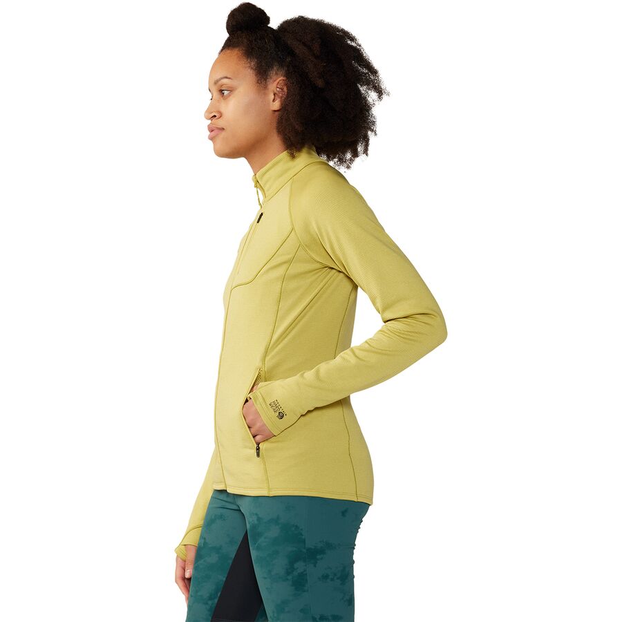 Mountain Hardwear Glacial Trail Full Zip Jacket - Women's Bright Olive