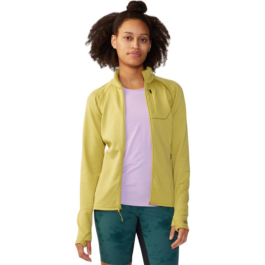 Mountain Hardwear Glacial Trail Full Zip Jacket - Women's Bright Olive