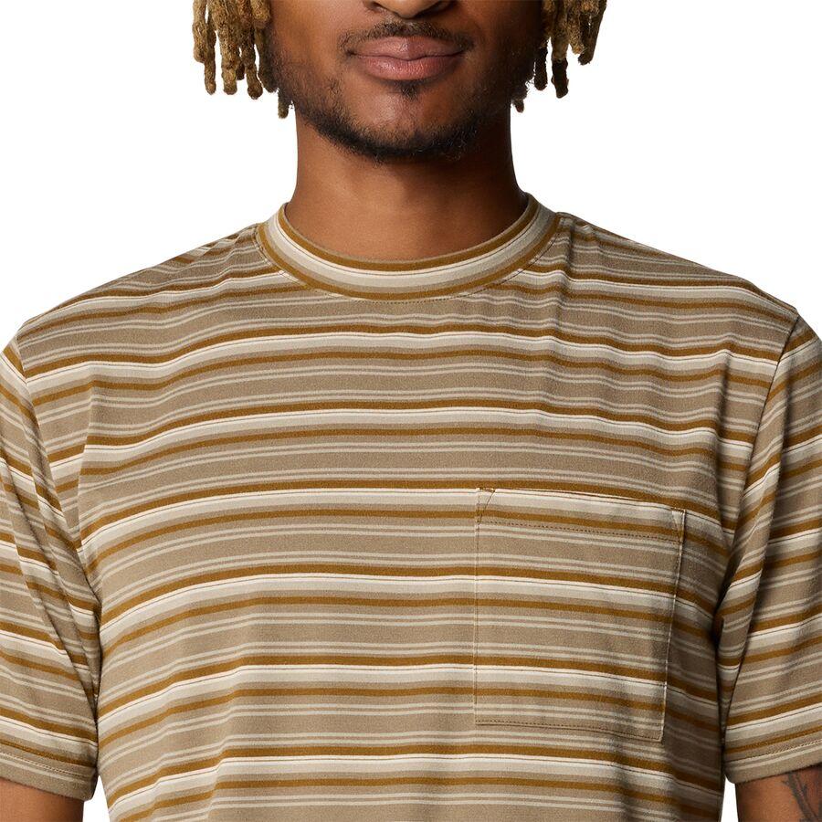 Mountain Hardwear Low Exposure Shirt - Men's Golden Brown Crag Stripe Print