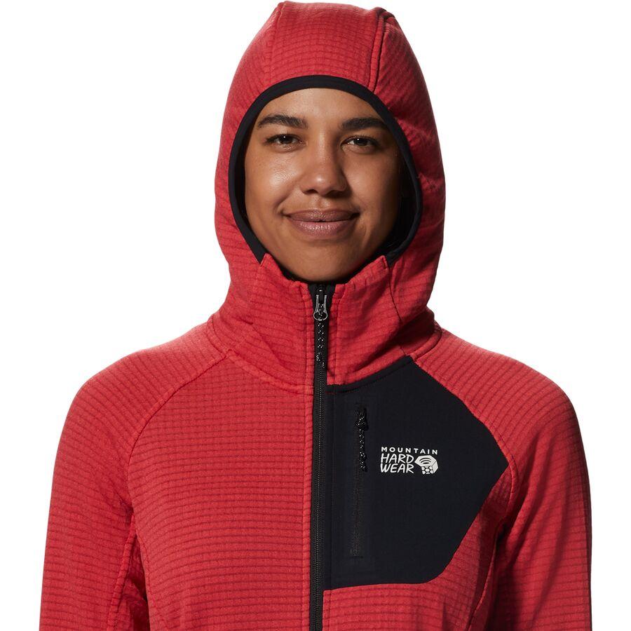 Mountain Hardwear Polartec Power Grid Full-Zip Hooded Jacket - Women's Alert Heather