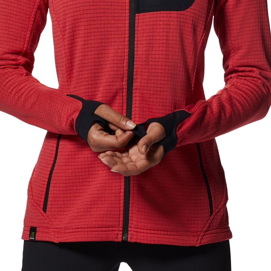 Mountain Hardwear Polartec Power Grid Full-Zip Hooded Jacket - Women's Alert Heather
