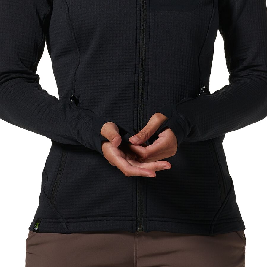 Mountain Hardwear Polartec Power Grid Full-Zip Hooded Jacket - Women's Black
