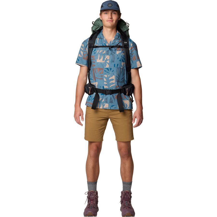 Mountain Hardwear Trail Sender Camp Shirt - Men's Adriatic Blue Meadows Print