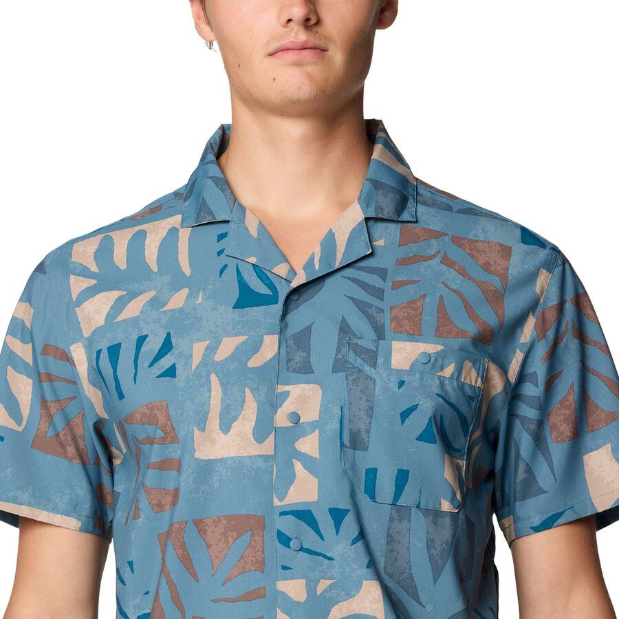 Mountain Hardwear Trail Sender Camp Shirt - Men's Adriatic Blue Meadows Print