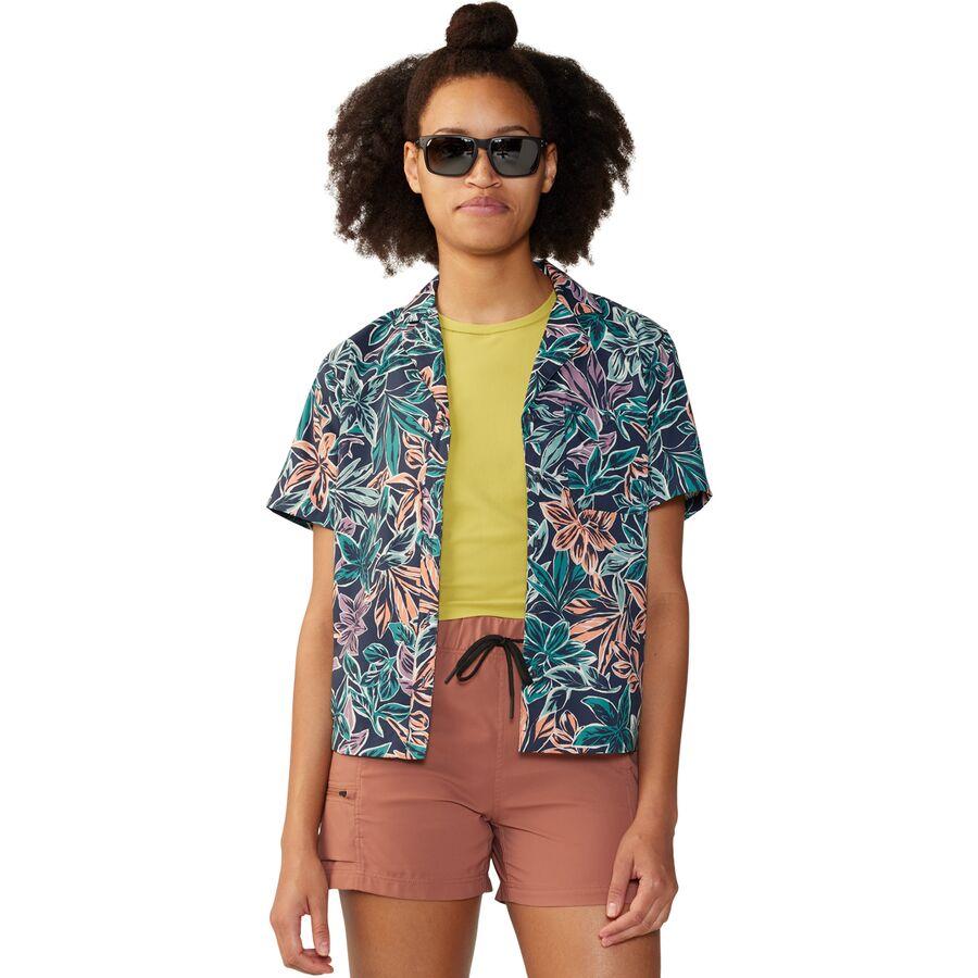 Mountain Hardwear Trail Sender Short-Sleeve Top - Women's Dark Zinc Floral Print