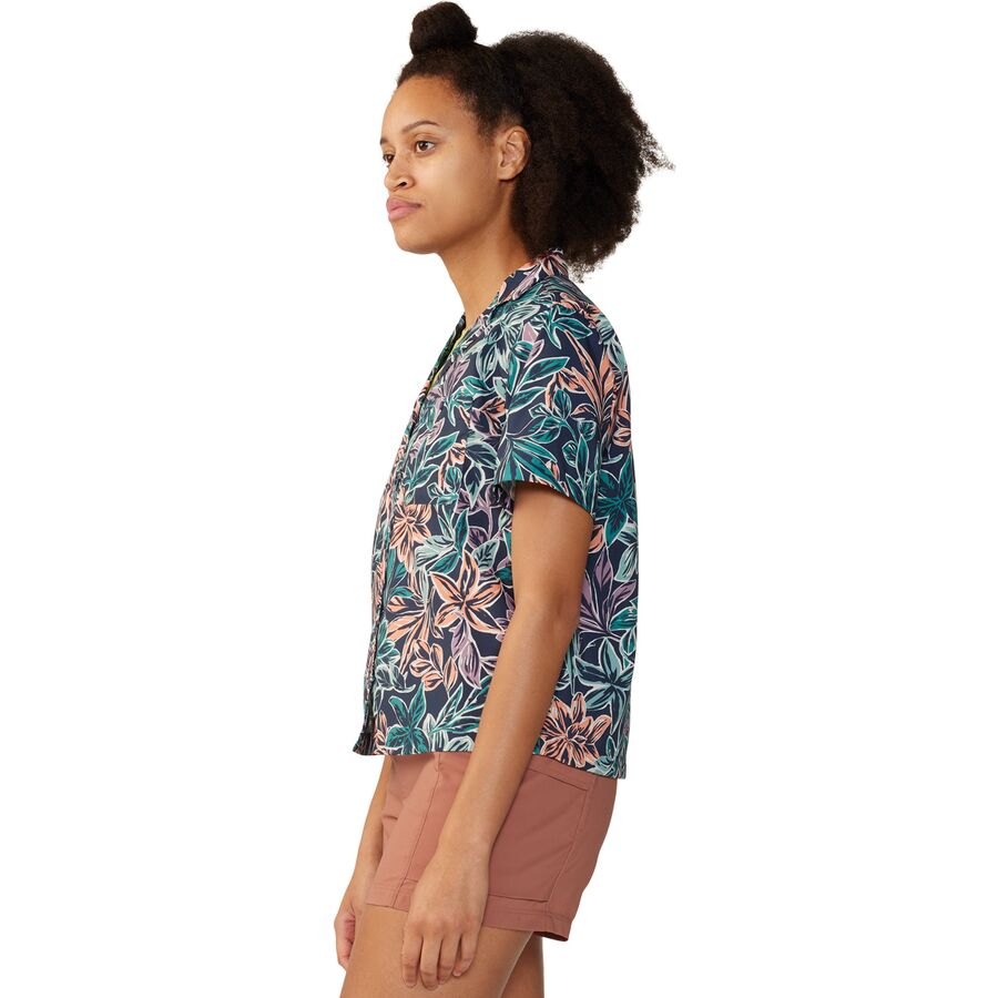 Mountain Hardwear Trail Sender Short-Sleeve Top - Women's Dark Zinc Floral Print