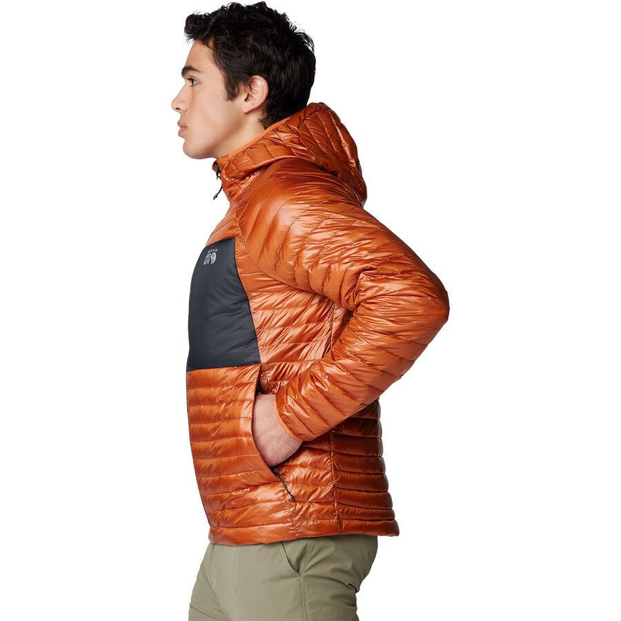 Mountain Hardwear Ventano Hooded Jacket - Men's Raw Carnelian/Black