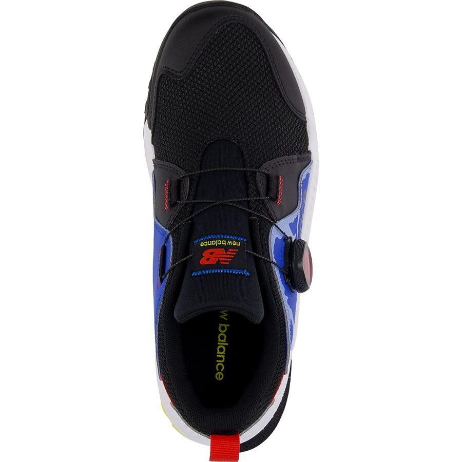 New Balance Dynasoft Trail Magic BOA Shoe - Girls' Black/Blue Oasis/True Red