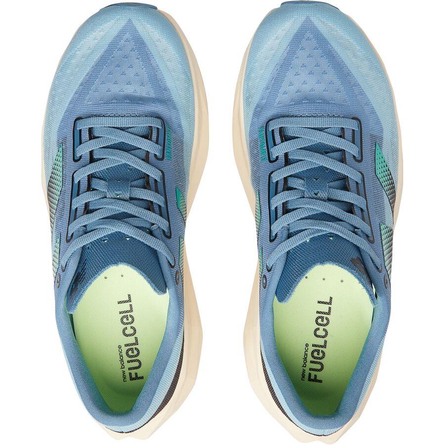 New Balance FuelCell Rebel V4 Running Shoe - Men's Heron Blue/Chrome Blue/Black/Cyber Jade