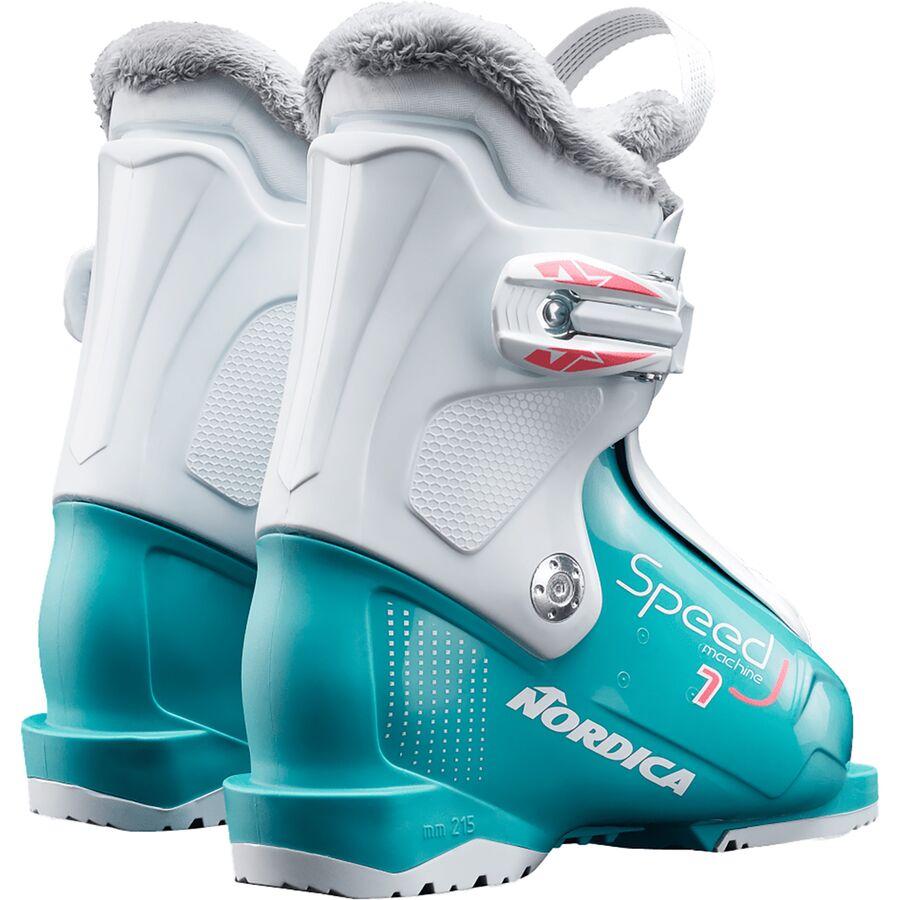 Nordica Speedmachine J1 Ski Boot - 2025 - Girls' Light Blue/White/Pink