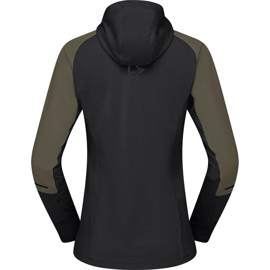 Norrona Senja Alpha90 Zip Hooded Jacket - Women's Olive Night