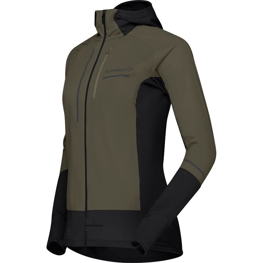 Norrona Senja Alpha90 Zip Hooded Jacket - Women's Olive Night