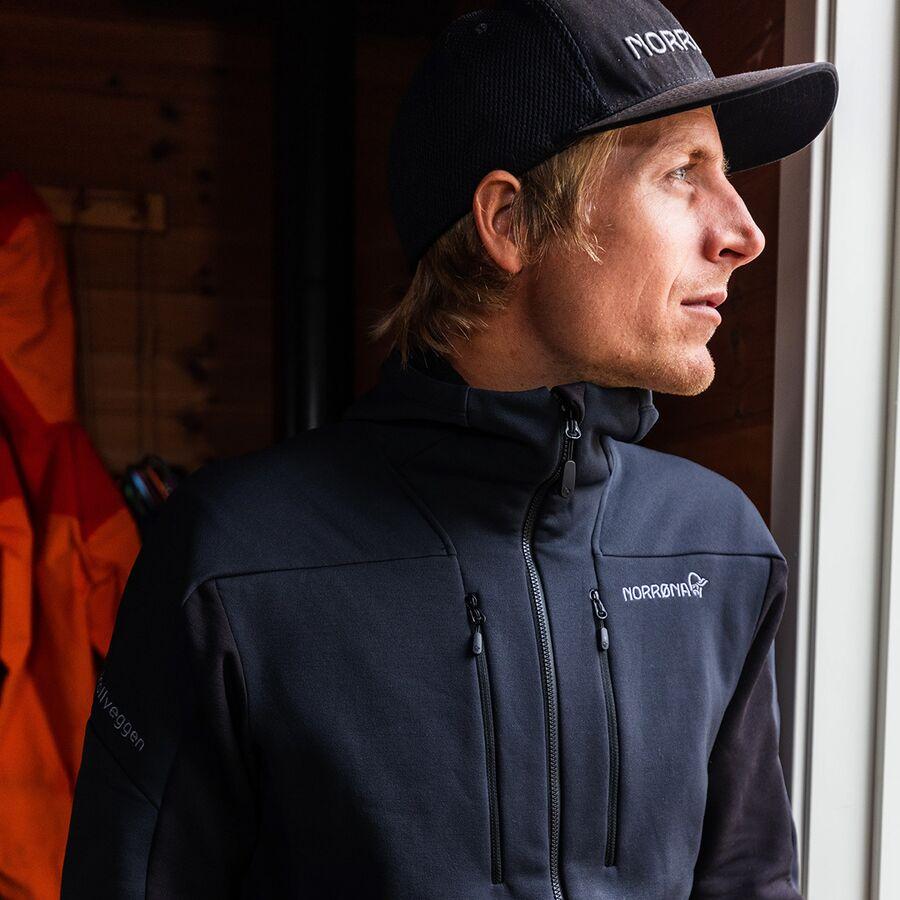Norrona Trollveggen Powerstretch Pro Full-Zip Hooded Jacket - Men's Caviar