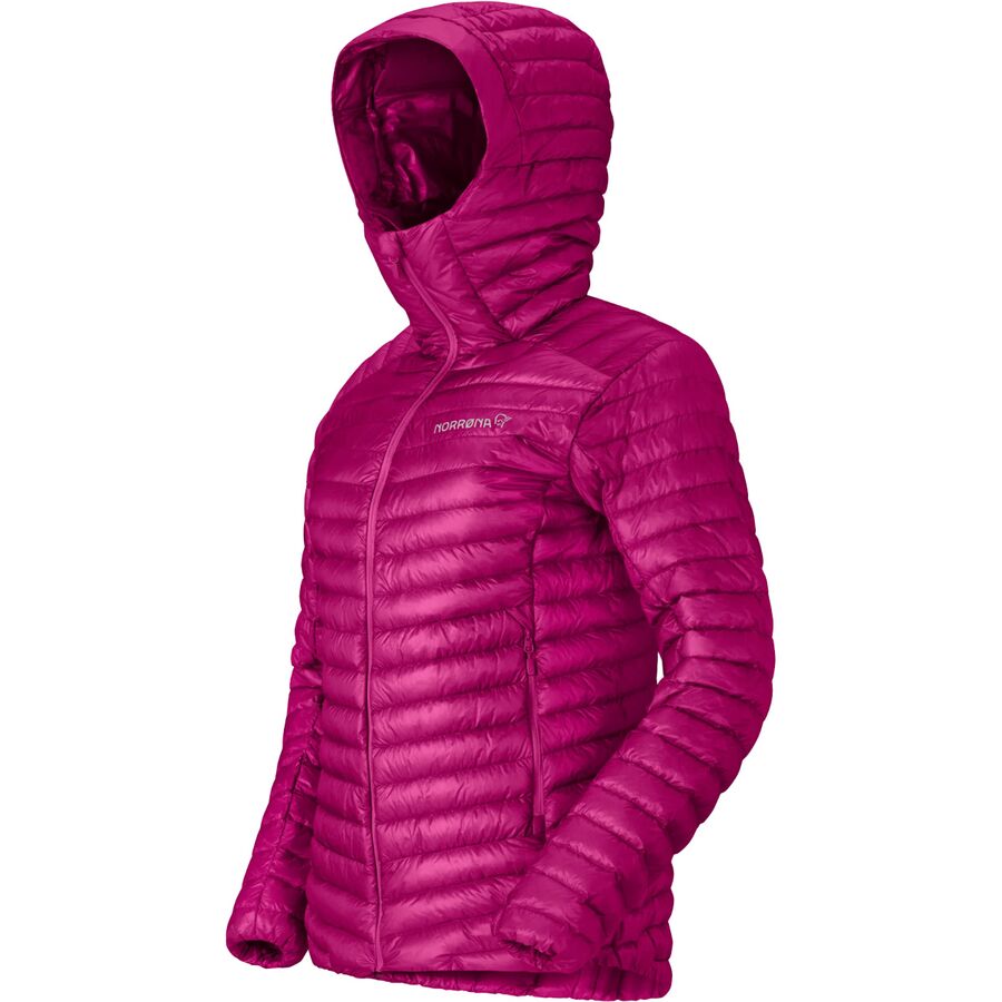 Norrona Trollveggen Superlight Down800 Hooded Jacket - Women's Festival Fuchsia