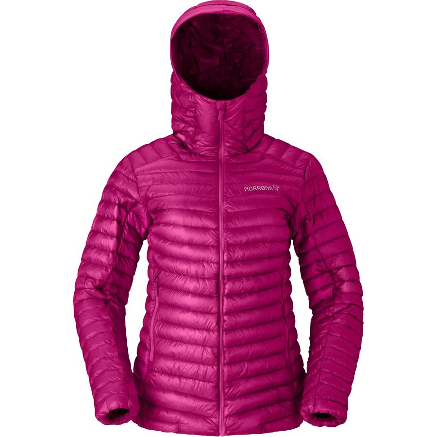 Norrona Trollveggen Superlight Down800 Hooded Jacket - Women's Festival Fuchsia