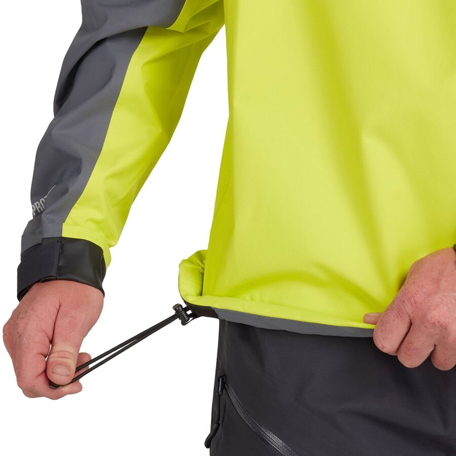 NRS High Tide Splash Jacket - Men's Gray/Chartreuse