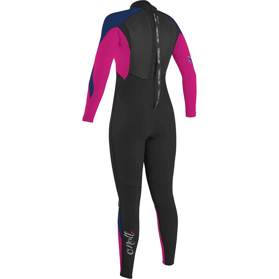 O'Neill Epic 3/2mm Back Zip Full Wetsuit - Girls' Black/Berry/Navy
