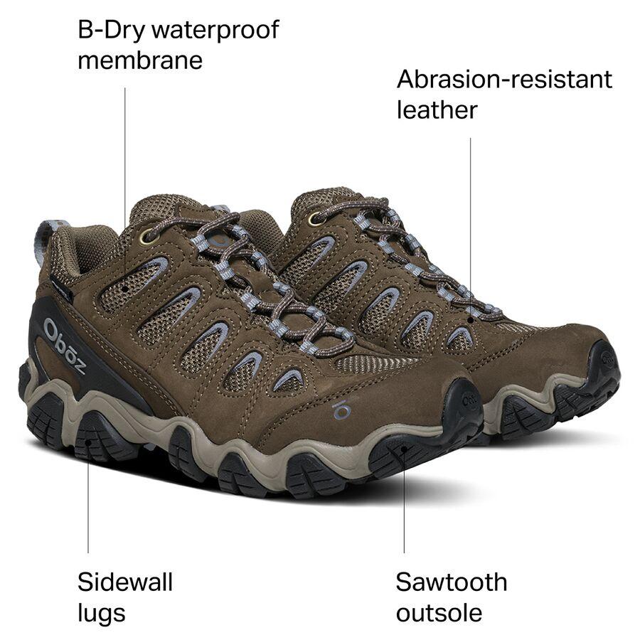 Oboz Sawtooth II Low B-Dry Hiking Shoe - Women's Frost Gray/Sage