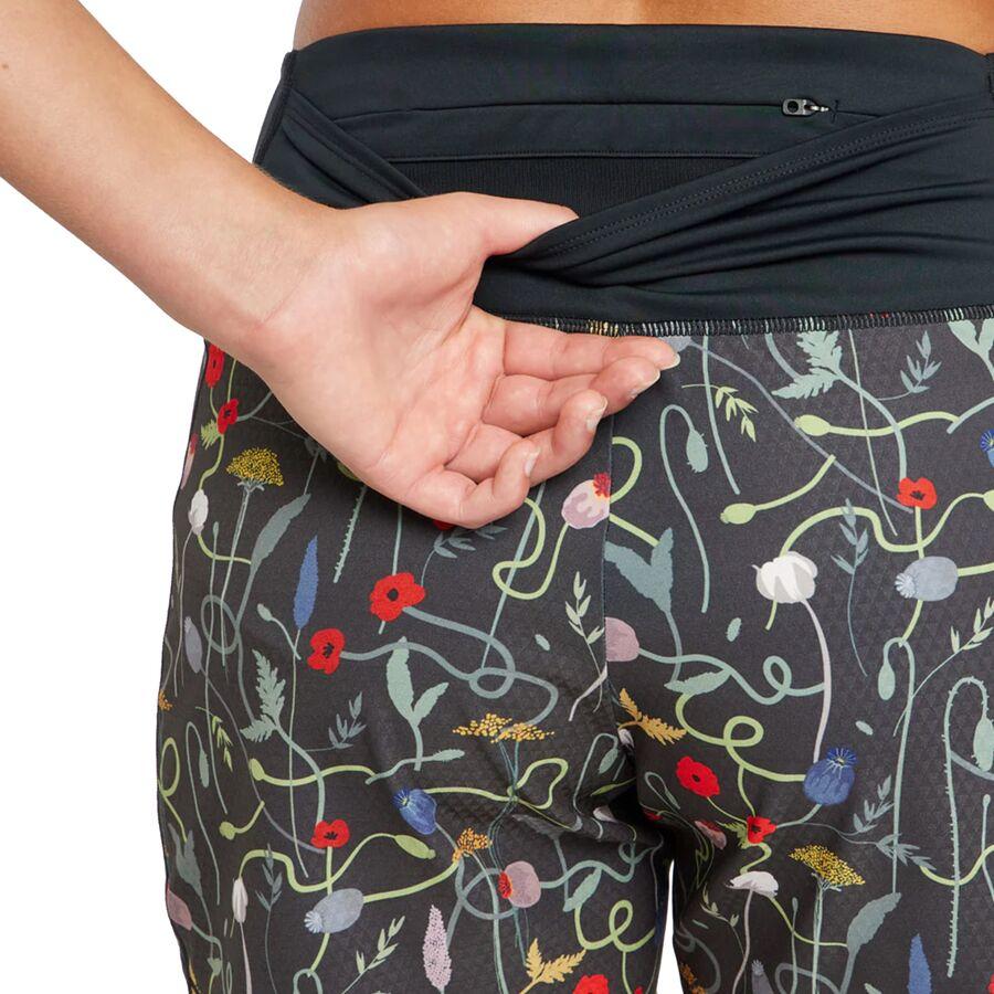 Oiselle High Rise Roga 4in Printed Short - Women's Wyld Flower