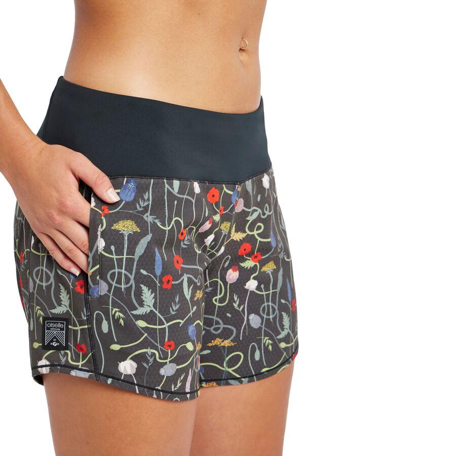 Oiselle Mac Roga Printed Short - Women's Wyld Flower