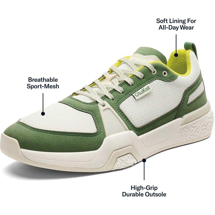 Olukai Anau Shoe - Men's Bright White/Leaf