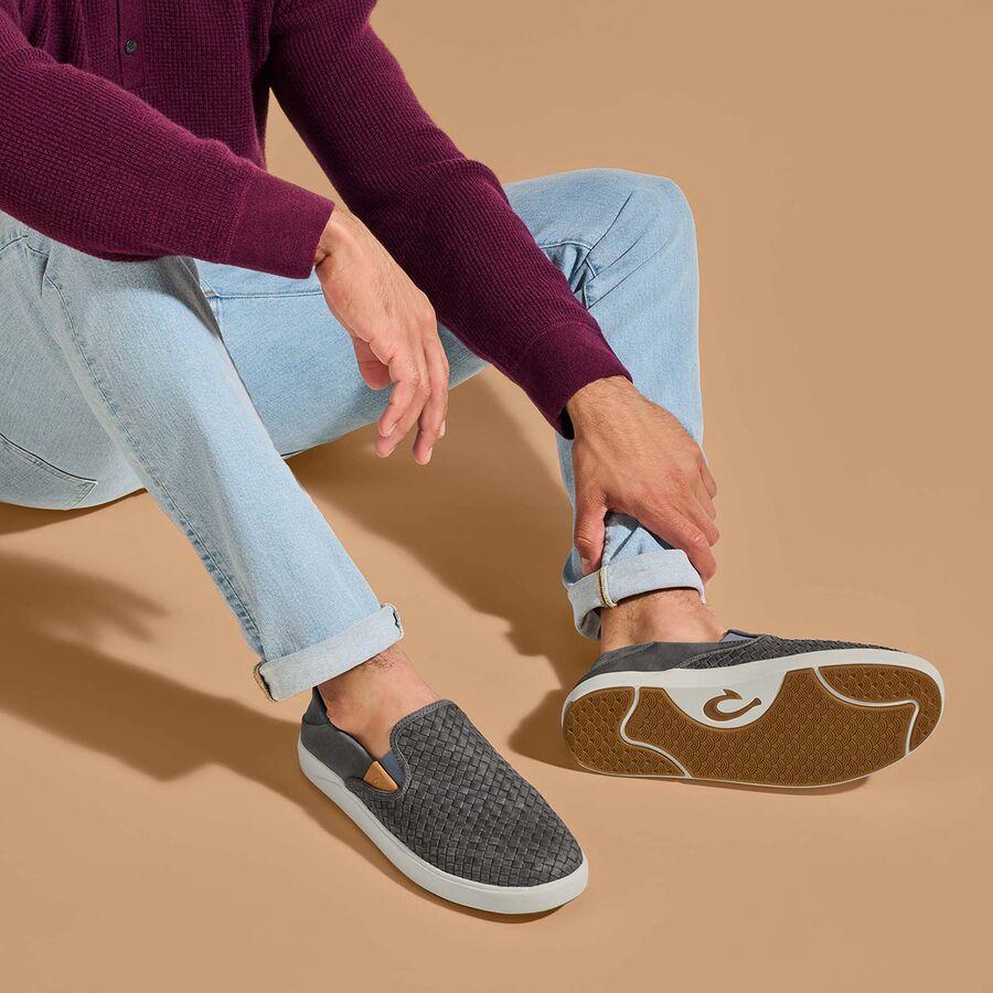 Olukai Lae'ahi Lauhala Shoe - Men's Ash/Ash