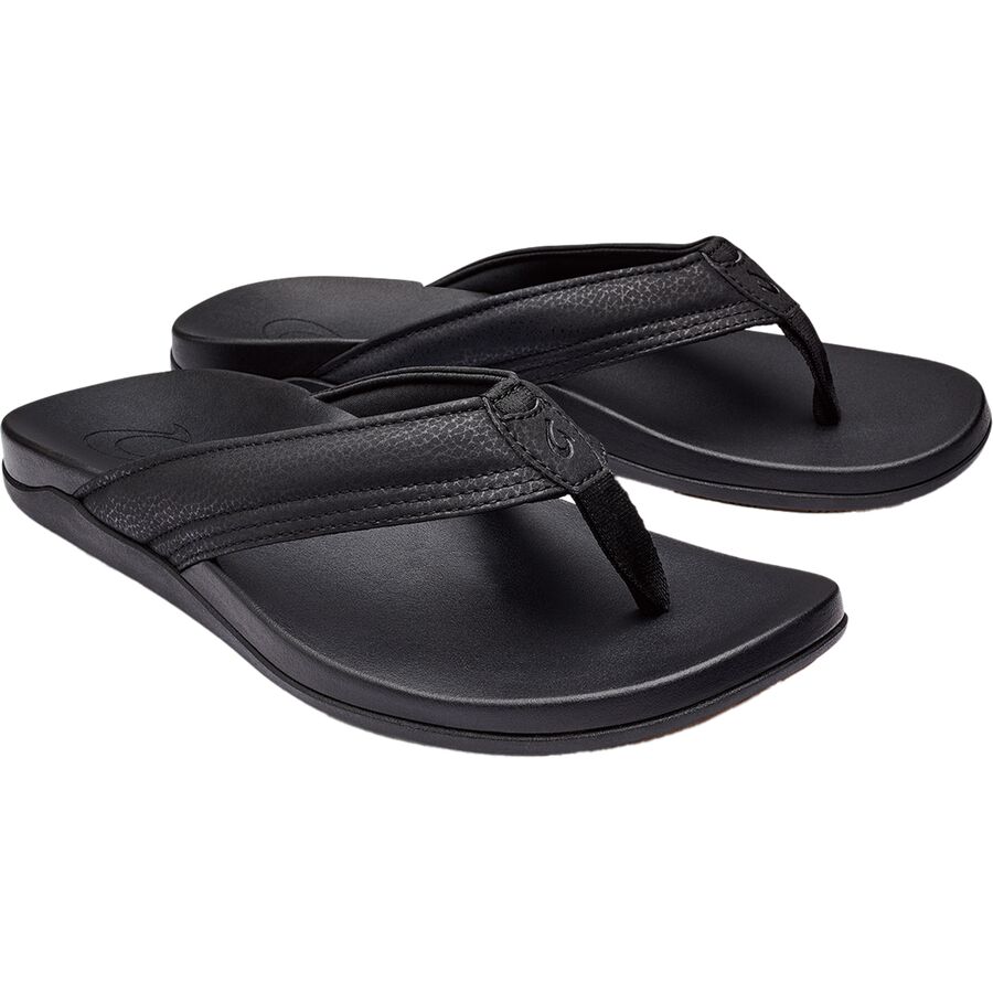 Olukai Maha Flip Flop - Men's Black/Black