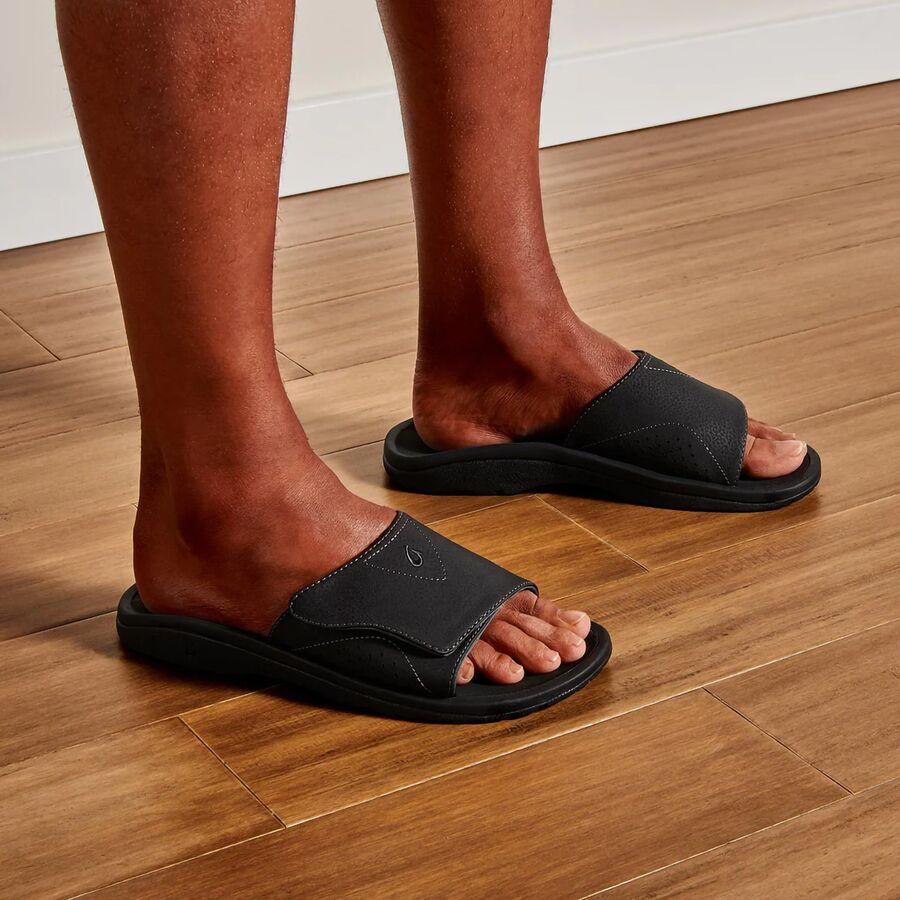 Olukai Nalu Slide Sandal - Men's Black/Black