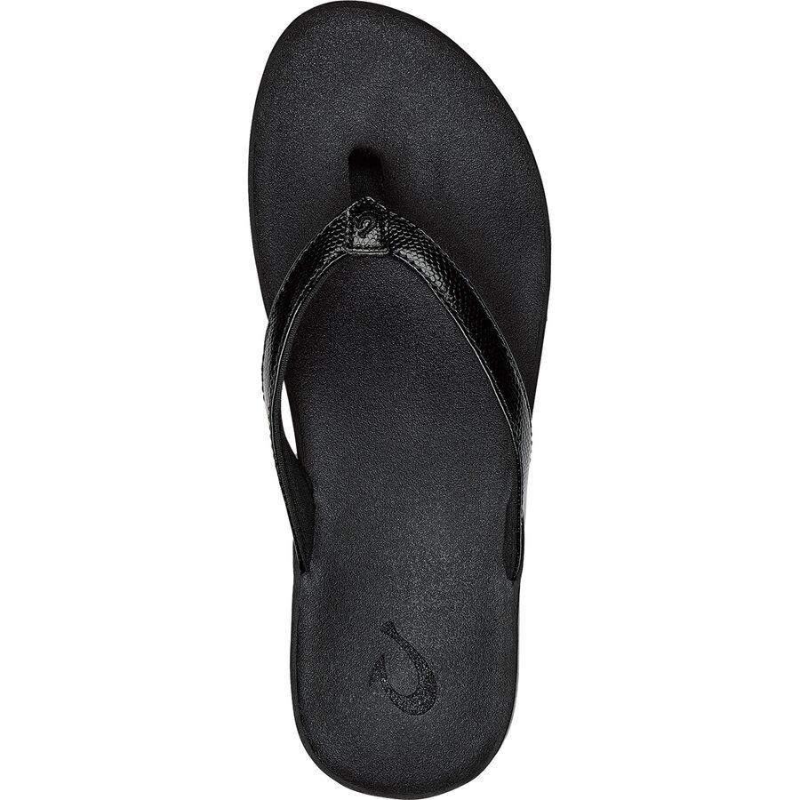 Olukai Puawe Flip Flop - Women's Black/Black