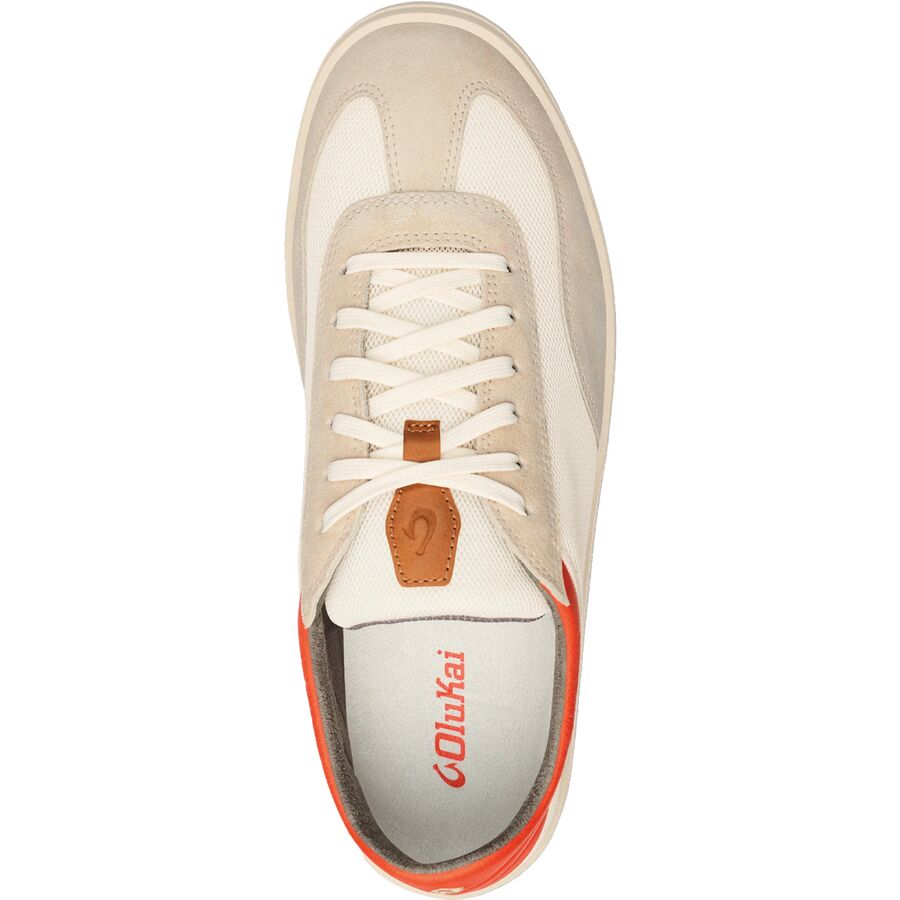 Olukai Punini Shoe - Men's Off White/Molten Orange