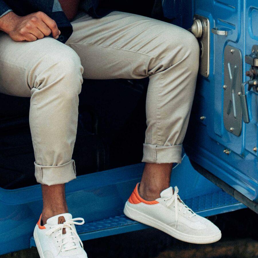 Olukai Punini Shoe - Men's Off White/Molten Orange