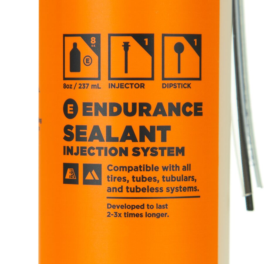 Orange Seal Endurance Tubeless Sealant With Twist Lock Applicator Orange
