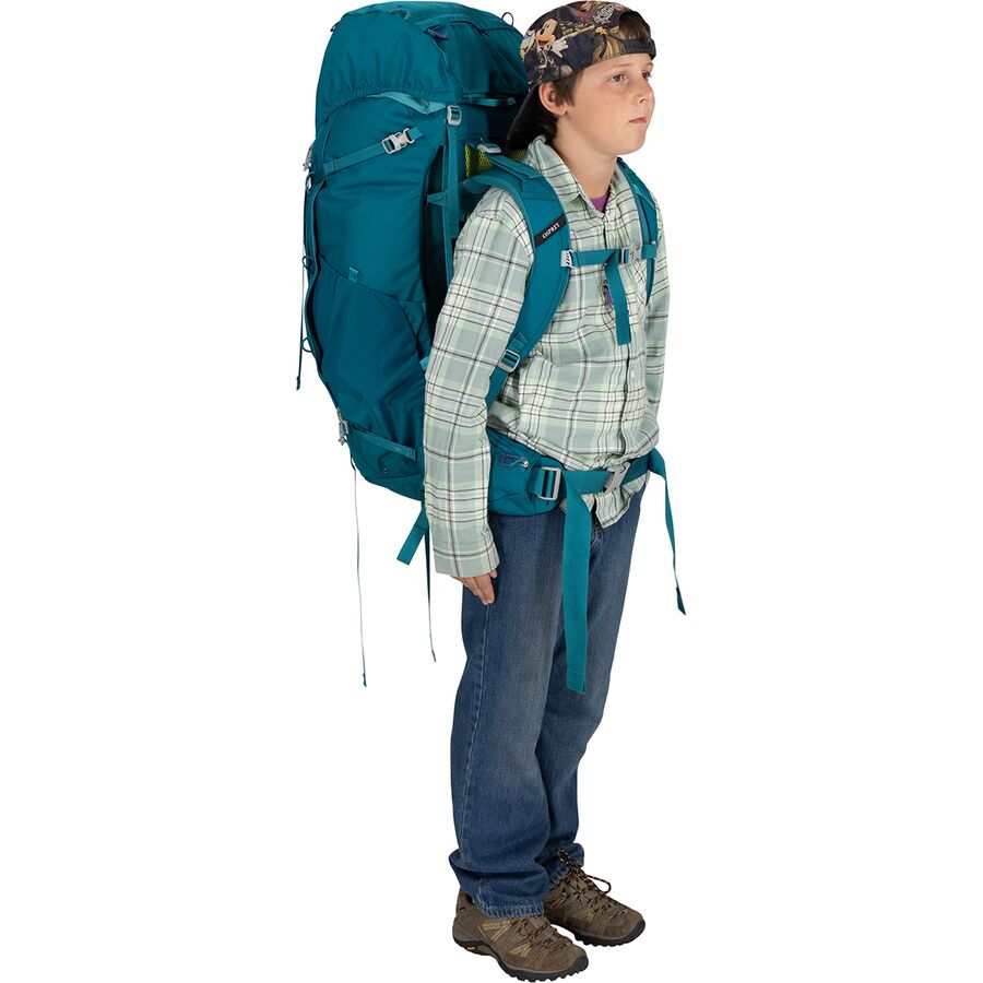 Osprey Packs Ace 65L Backpack - Kids' Blue Spikemoss/Deep Peyto