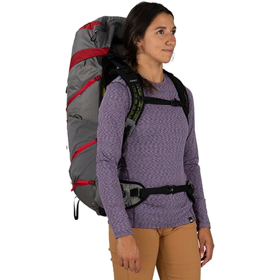 Osprey Packs Eja Pro 55L Pack - Women's Dale Grey/Poinsettia Red