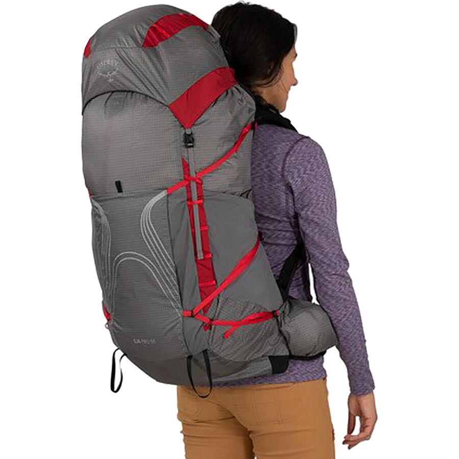 Osprey Packs Eja Pro 55L Pack - Women's Dale Grey/Poinsettia Red