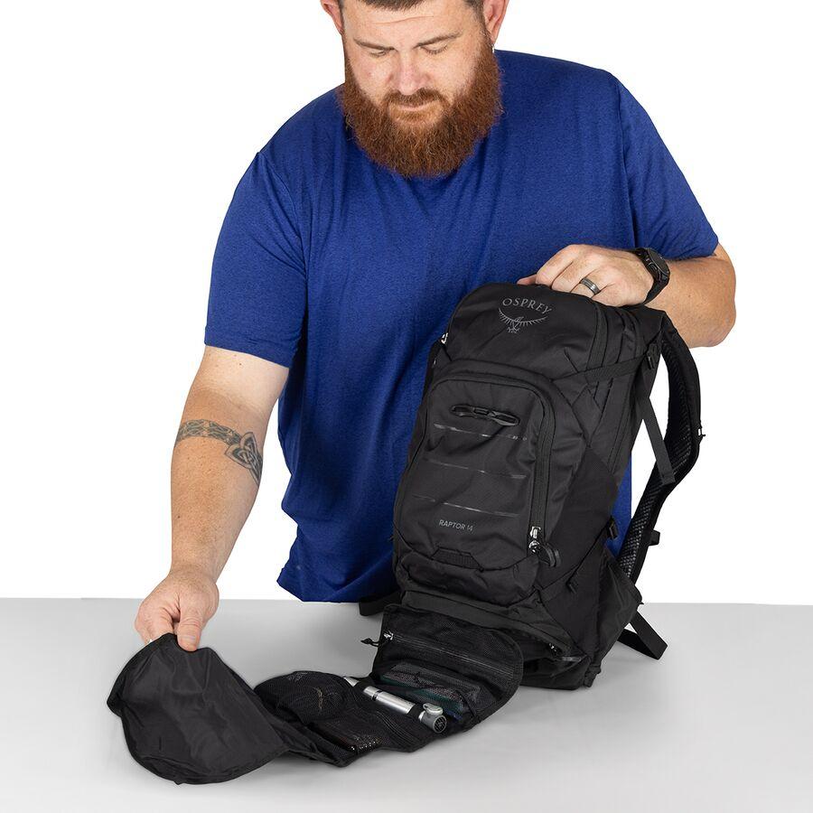 Osprey Packs Raptor 14 Extended Fit Backpack - Men's Black
