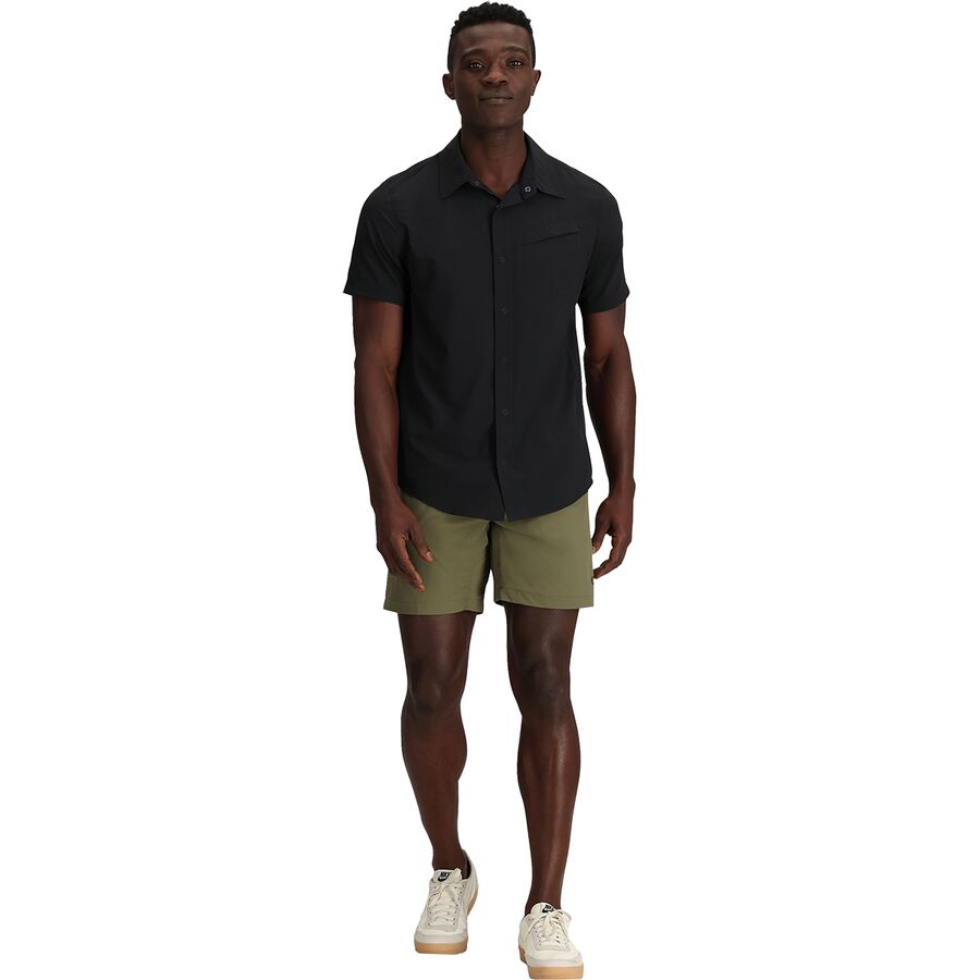 Outdoor Research Astroman Short-Sleeve Sun Shirt - Men's Balsam Plaid