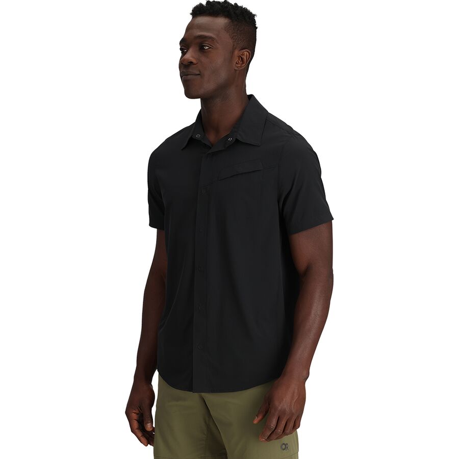 Outdoor Research Astroman Short-Sleeve Sun Shirt - Men's Balsam Plaid