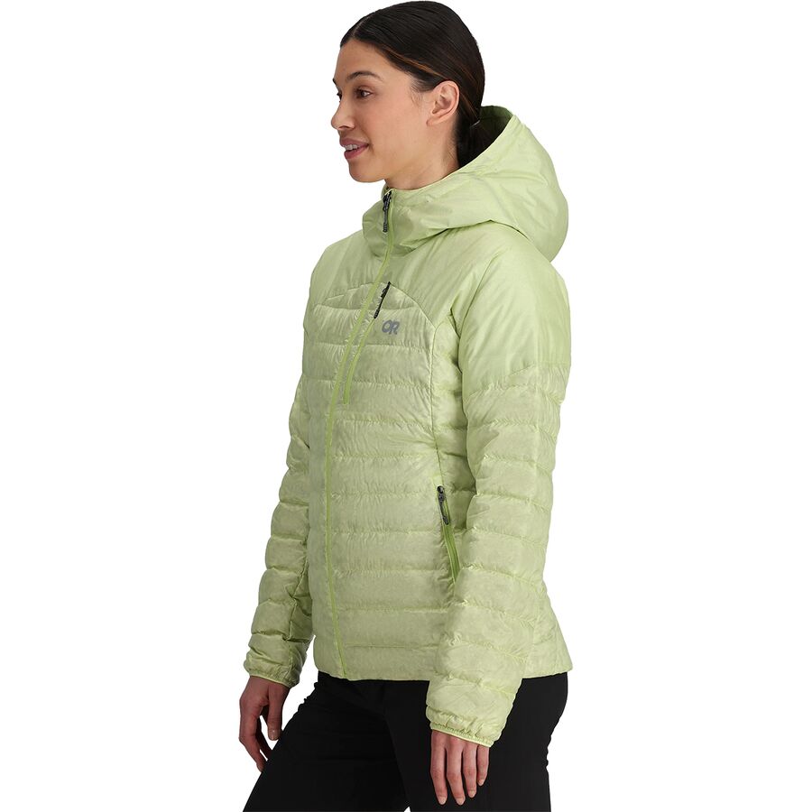 Outdoor Research Helium Down Hooded Jacket - Women's Cool Matcha