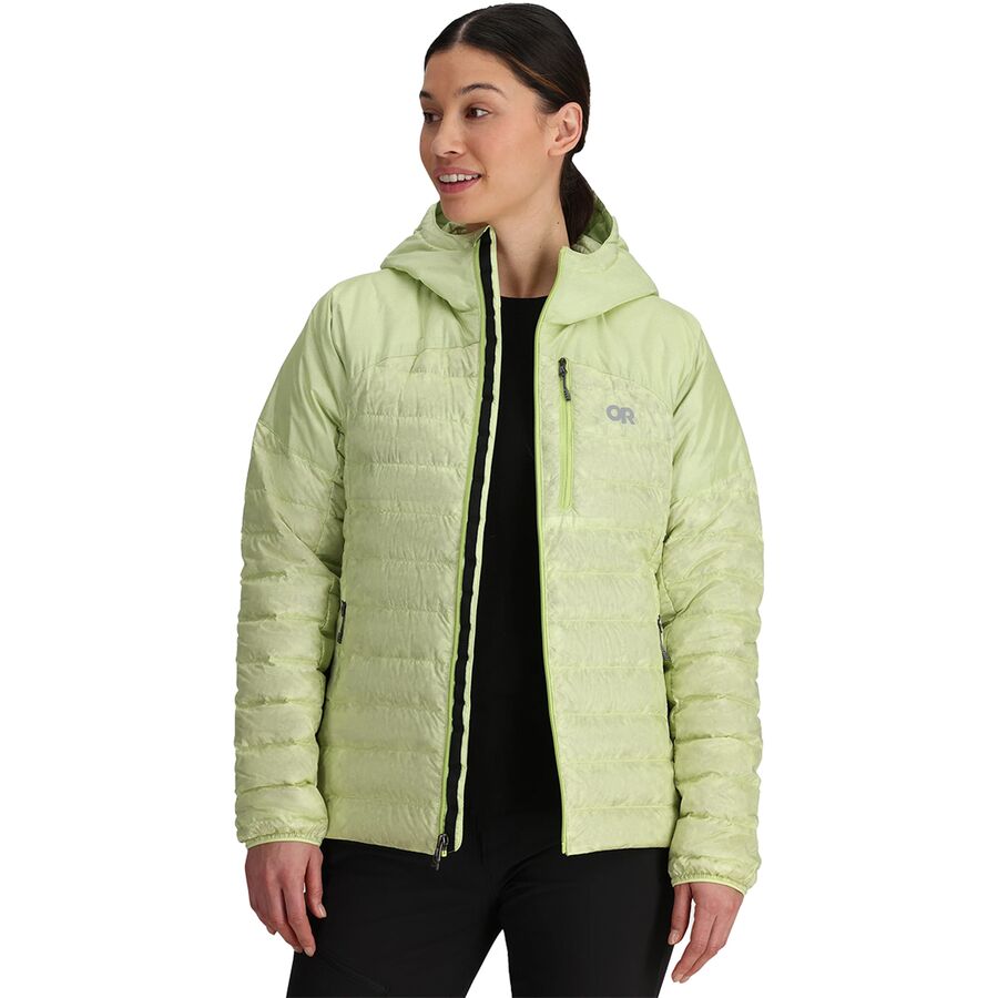 Outdoor Research Helium Down Hooded Jacket - Women's Cool Matcha