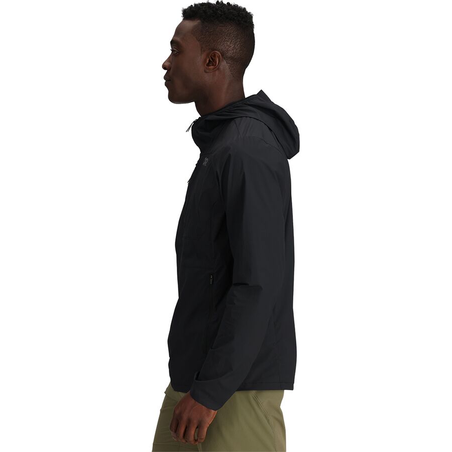 Outdoor Research Shadow Wind Hooded Jacket - Men's Black