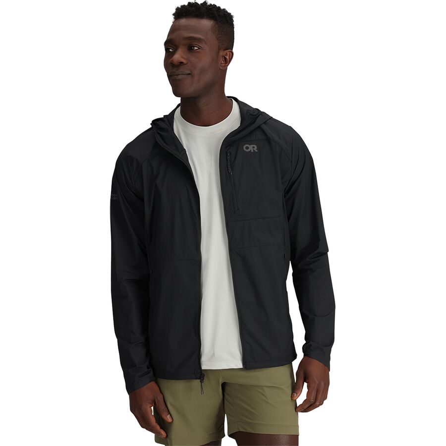 Outdoor Research Shadow Wind Hooded Jacket - Men's Black
