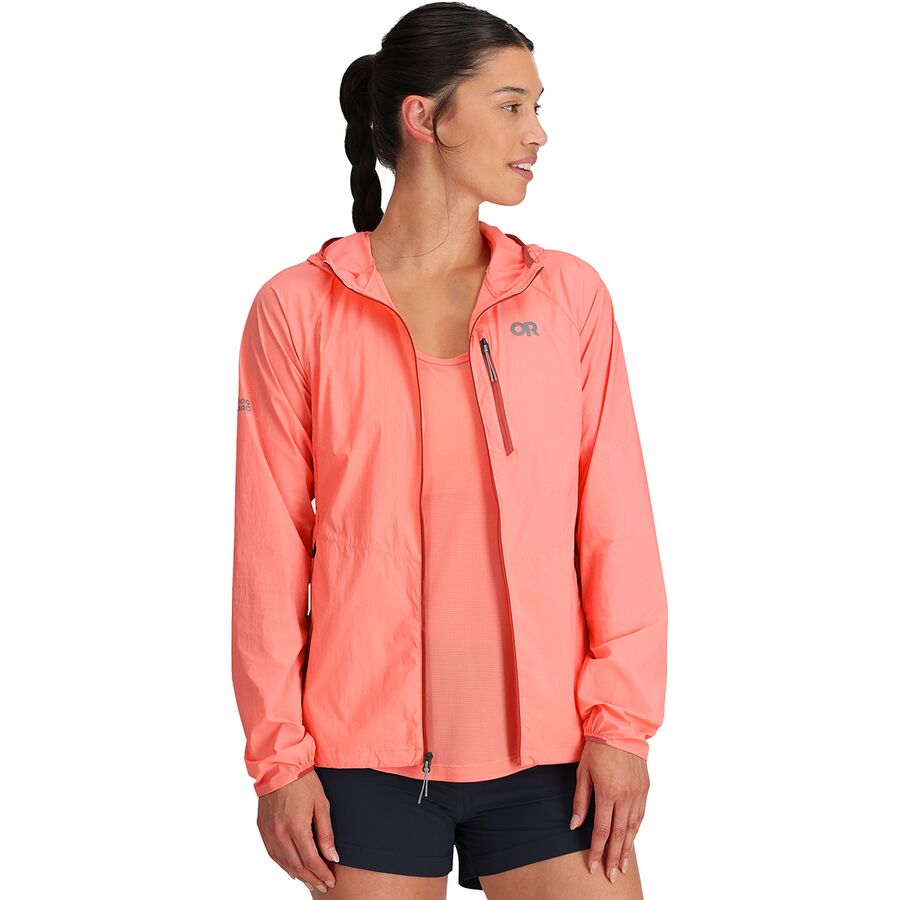 Outdoor Research Shadow Wind Hooded Jacket - Women's Azalea