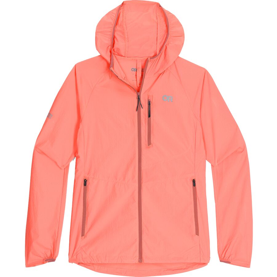 Outdoor Research Shadow Wind Hooded Jacket - Women's Azalea