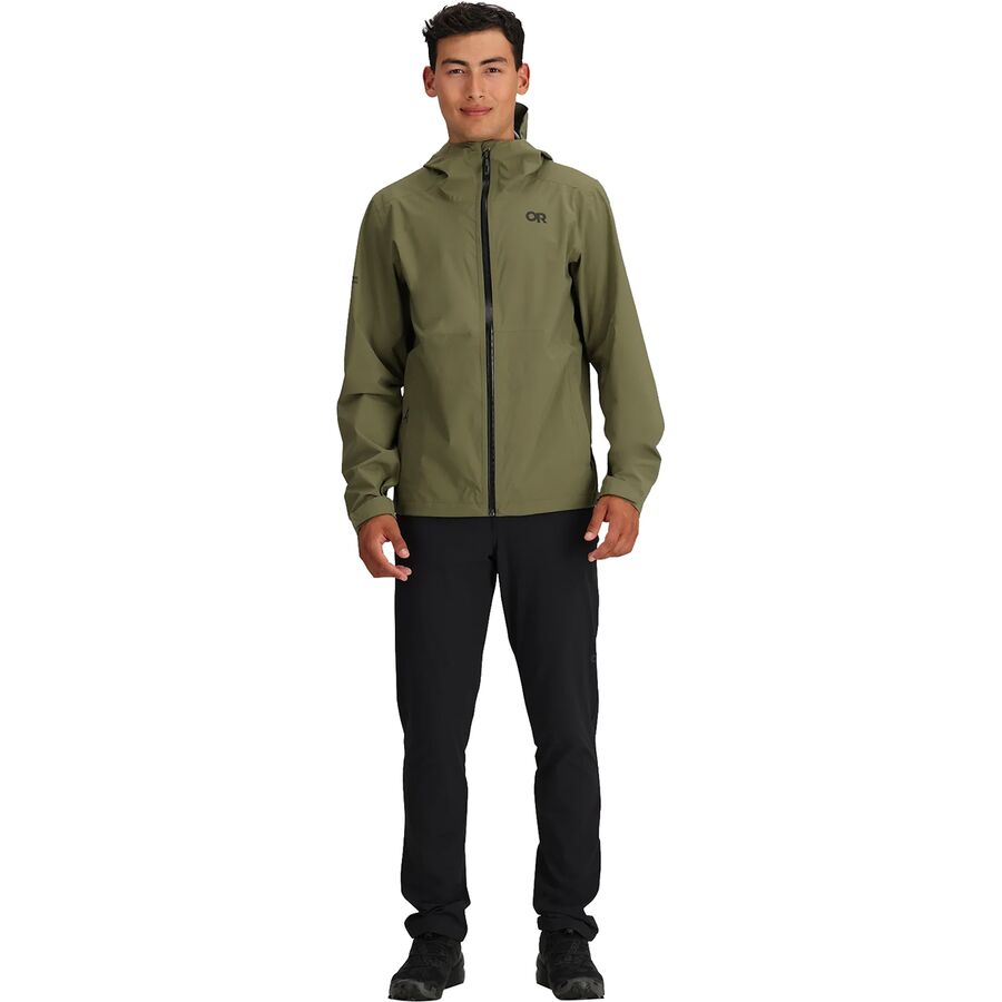Outdoor Research Stratoburst Stretch Rain Jacket - Men's Ranger Green