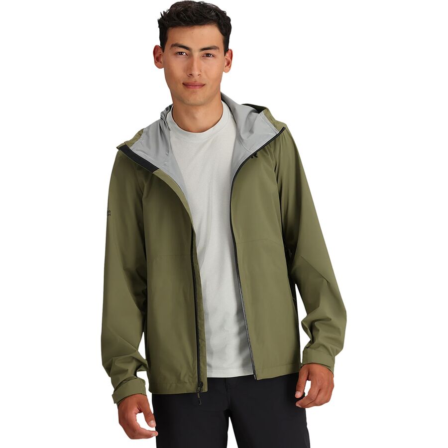 Outdoor Research Stratoburst Stretch Rain Jacket - Men's Ranger Green