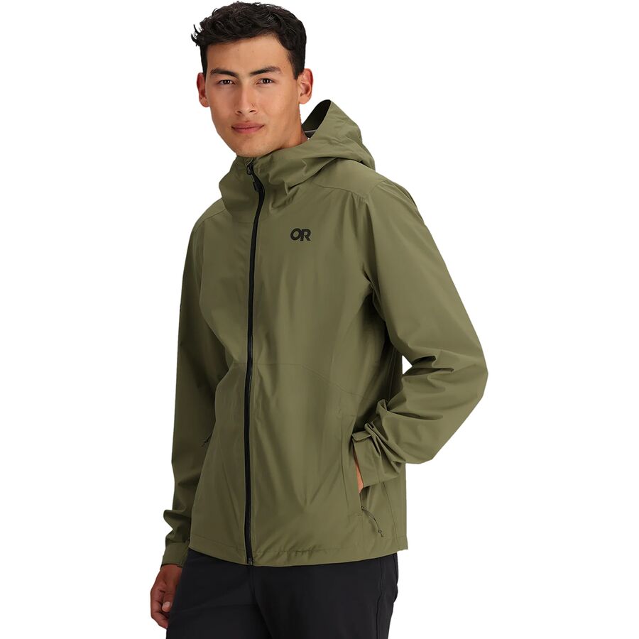 Outdoor Research Stratoburst Stretch Rain Jacket - Men's Ranger Green
