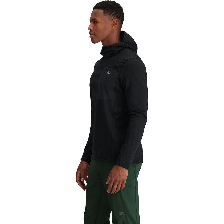 Outdoor Research Vigor Grid Fleece Pullover Hoodie - Men's Black