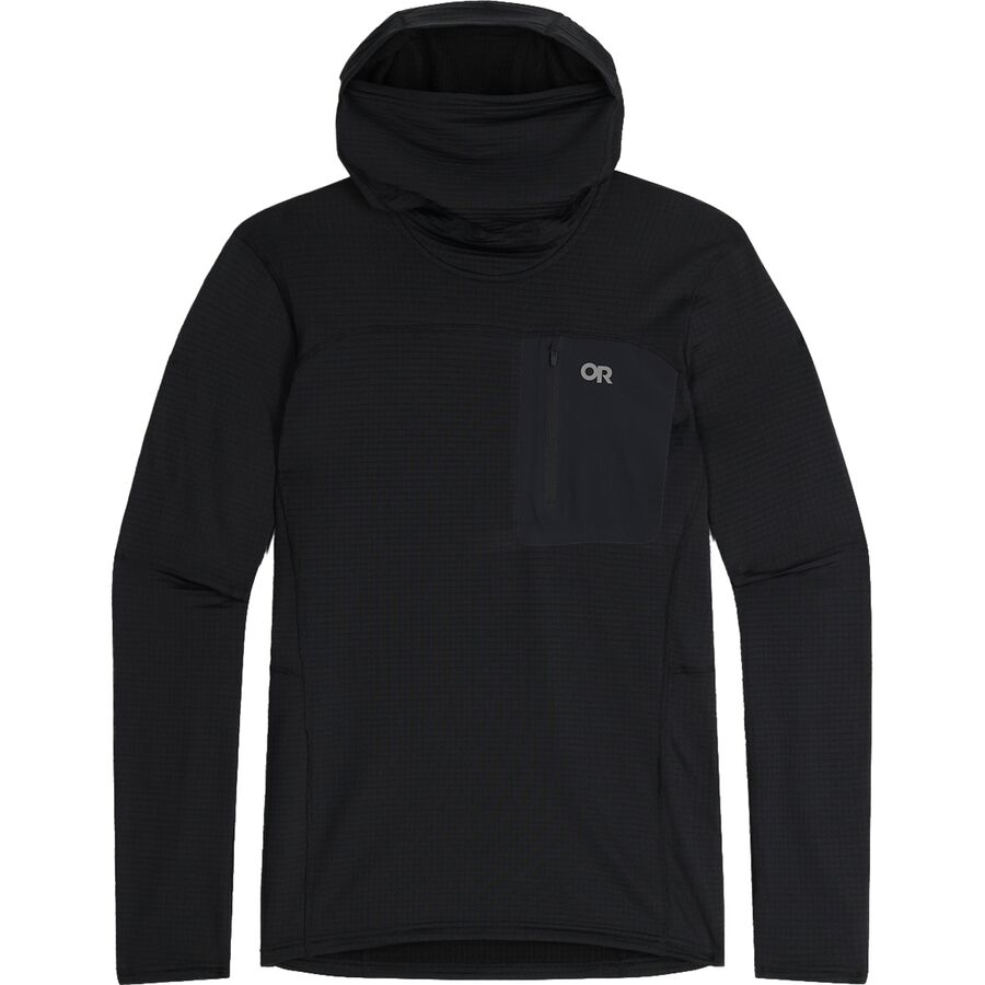 Outdoor Research Vigor Grid Fleece Pullover Hoodie - Men's Black